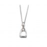 HiHo Silver Sterling Silver Stirrup Pendant with Fine Trace Chain