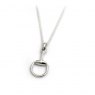 HiHo Silver Sterling Silver Snaffle Pendant on Fine Trace Chain