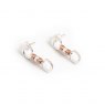 HiHo Silver Silver & 18ct Rose Gold Cherry Roller Earrings