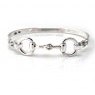 HiHo Silver HiHo Silver Exclusive Sterling Silver Detailed Double Snaffle Bangle
