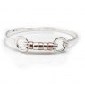 HiHo Silver HiHo Silver Sterling Silver & 18ct Rose Gold Plated Cherry Roller Snaffle Bangle