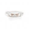 HiHo Silver HiHo Silver Sterling Silver & 18ct Rose Gold Plated Cherry Roller Snaffle Bangle - Single Clear Crys