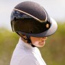 EQX EQX Kylo Sparkly Wide Peak Riding Hat - Black Glossy/Rose Gold