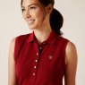 Ariat Ariat Prix 2.0 Sleeveless Polo - Sun-Dried Tomato