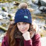 Ridgeline Ridgeline Nordic Fleck Bobble Hat - Navy