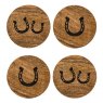 Jenkinsons Mango Wood Horseshoe Coasters