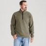 Ridgeline Ridgeline Mens Brancaster 1/4 Zip - Smokey Olive