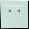 carded sterling silver horse stud earrings