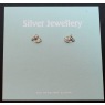 carded sterling silver horses head stud earrings