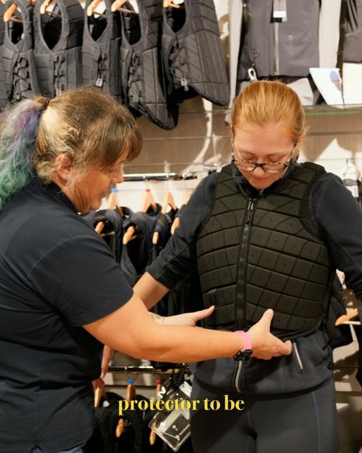 A properly fitted body protector... 